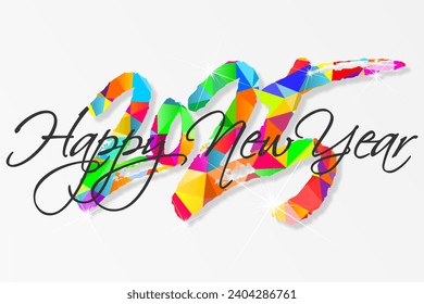 2025 Happy New Year Best Wishes Stock Vector (Royalty Free) 2404286761