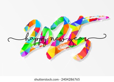 2025 Happy New Year Best Wishes Stock Vector (Royalty Free) 2404286765