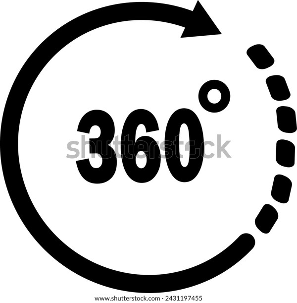 360 Degree View Sign Replaceable Vector Stock Vector (Royalty Free ...