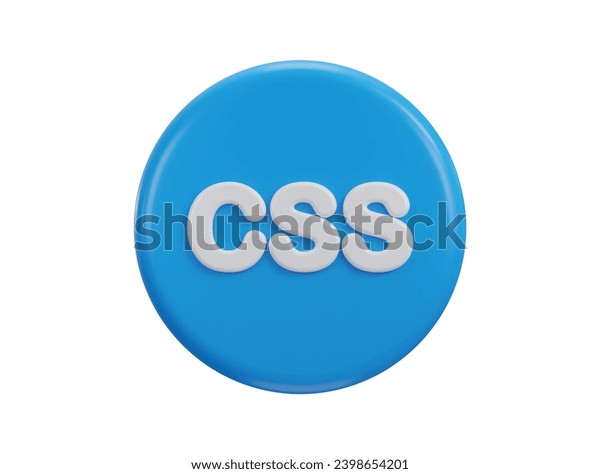 3d Css Icon Symbols Software Language Stock Vector (Royalty Free ...