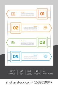 4 Step Process Infographic Square Layout Stock Vector (Royalty Free ...