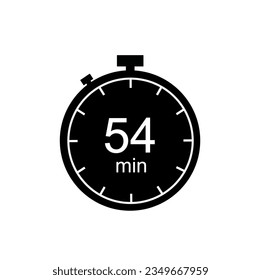 54 Minutes Timer 54 Min Stopwatch Stock Vector (Royalty Free ...