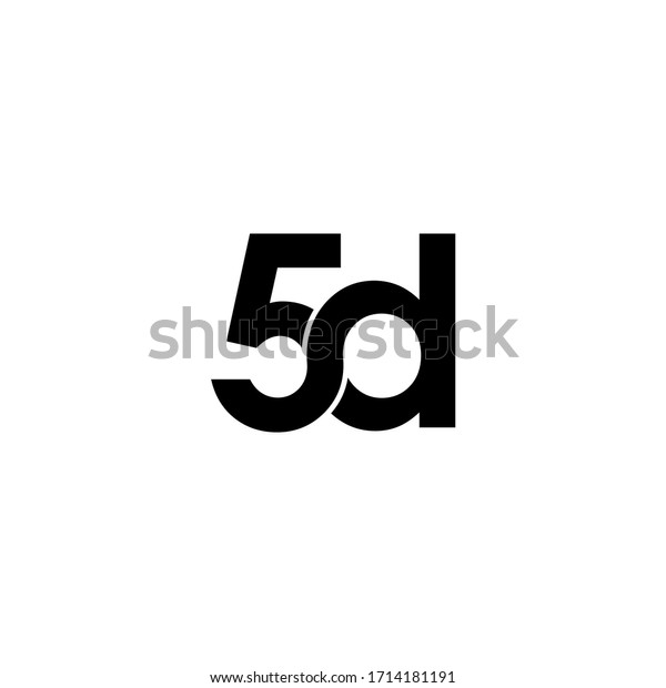 5d Letter Original Monogram Logo Design Stock Vector (Royalty Free ...