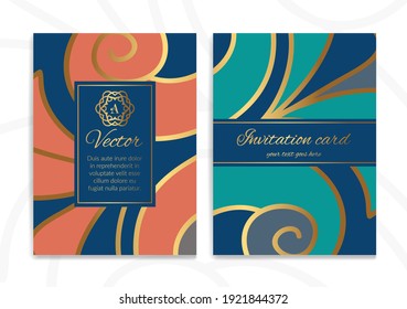 Abstract Colorful Greeting Card Design Luxury Stock Vector (Royalty ...