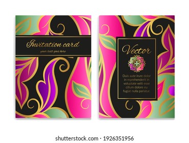 Abstract Colorful Greeting Card Design Luxury Stock Vector (Royalty ...
