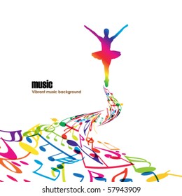 Abstract Music Background Dancer Stock Vector (Royalty Free) 57422887 ...
