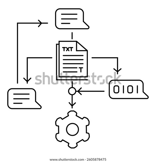 Ai-powered Nlp Text Workflow Generation Vector Stock Vector (Royalty ...