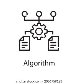 Algorithm Vector Outline Icon Design Illustration Stock Vector (Royalty ...