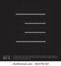 Align Text Icon Black Creative Background Stock Vector (Royalty Free ...