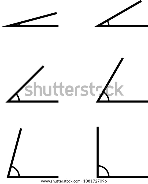 Angle Icon Collection Vector Art Illustration Stock Vector (Royalty ...