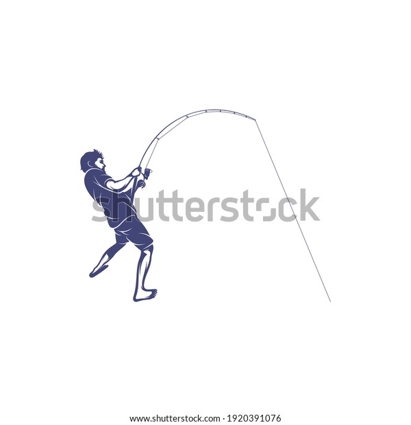 Angler Design Vector Illustration Creative Angler Stock Vector (Royalty ...