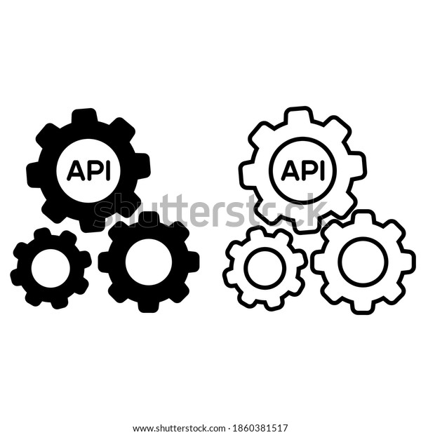 Api Icon Vector Set Integration Illustration Stock Vector (Royalty Free ...