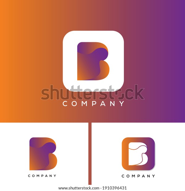 B Letter App Icon Logo Design Stock Vector (Royalty Free) 1910396431 ...