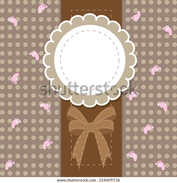 Baby Background Frame Vector Illustration Stock Vector (Royalty Free