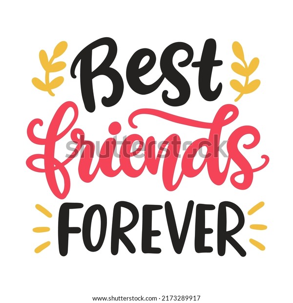 Best Friends Forever Hand Lettering Stock Vector (Royalty Free) 1412376785