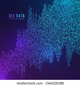 Big Data Flow Visualization Digital Data Stock Vector (Royalty Free ...