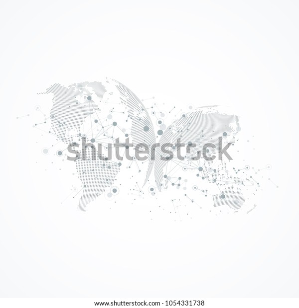 Big Data Visualization World Globe Abstract Stock Vector (Royalty Free ...