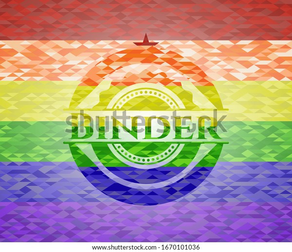 Binder Lgbt Colors Emblem Vector Illustration Stock Vector (Royalty