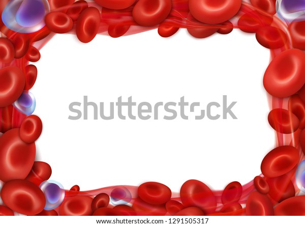 Blood Circulation Vector Rectangular Frame Isolated Stock Vector ...
