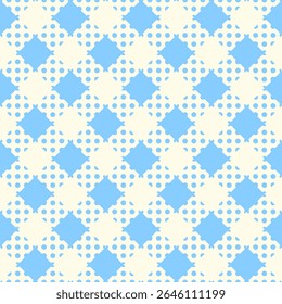 blue checkered background, fabric pattern, gift wrapping paper, seamless pattern