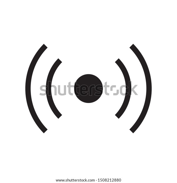 Broadcast Wifi Radio Signal Icon Vector Stock Vector (Royalty Free