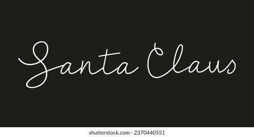 Calligraphic Santa Signature Full Vector Hand Stock Vector (Royalty