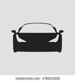 Vektor Stok Car Icon Vector Front View Isolated (Tanpa Royalti ...