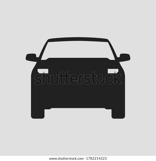 Car Icon Vector Front View Isolated Stock Vector (Royalty Free ...
