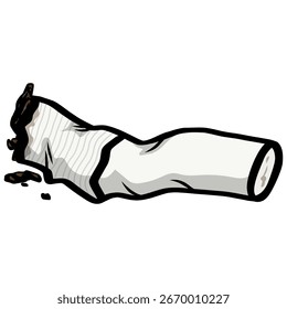 Cigarette Butt Filter Illustration Vector Drawing Stock Vector (Royalty  Free) 2670010227