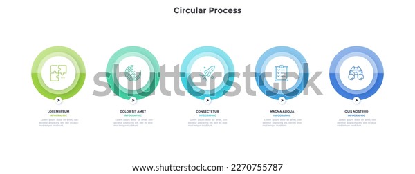 Circular Process Infographic Chart Design Business Stock Vector ...