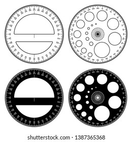 Circular Protractor Drawing Equipment Vector Illustration Stock Vector ...