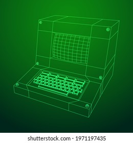 Classic Retro Personal Computer Programming Code Stock Vector (Royalty ...