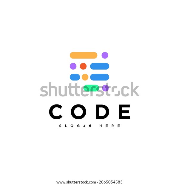 Code Data Logo Icon Vector Stock Vector (Royalty Free) 2065054583 ...