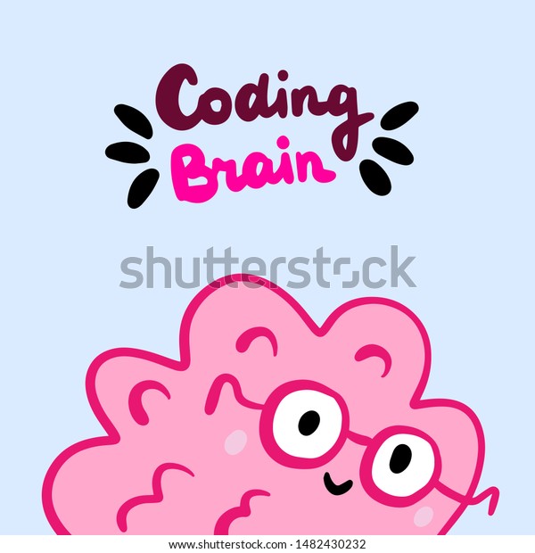 Coding Brain Hand Drawn Vector Illustration Stock Vector (Royalty Free ...