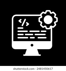 Coding Icon Gear Computer Code Vector Stock Vector (Royalty Free ...