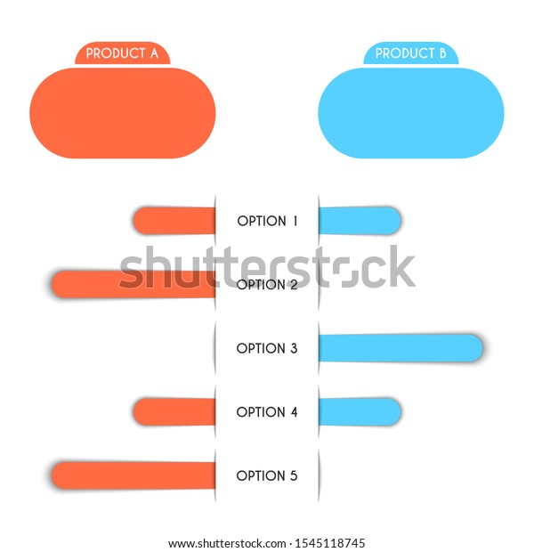 Comparison Table Two Products Comparative Charts Stock Vector (Royalty ...