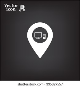 Computer Icon Map Pin Stock Vector (Royalty Free) 335829557 | Shutterstock