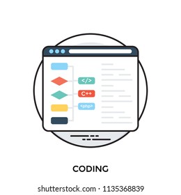 Computer Screen Programming Languages Symbols Coding Stock Vector ...