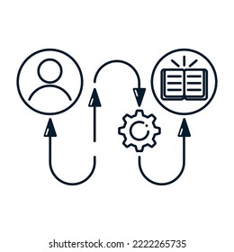 Concept Organizing Learning Process Vector Icon Stock Vector (Royalty ...