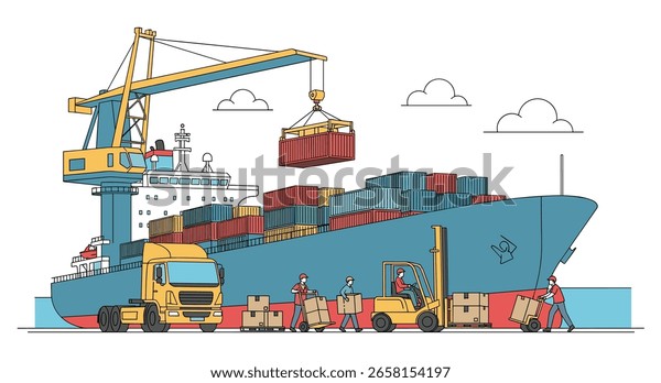 19,024 Reefr Container Moving Port Yard Stock Vectors and Vector Art ...