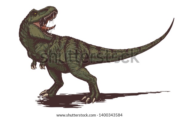 イラスト原画　獲物を狙うティラノサウルス 「暴君」 イラスト原画 獲物を狙うティラノサウルス 「暴君」 CG