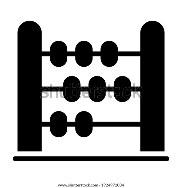 Counting Beads Frame Icon Vector Design Stock Vector (Royalty Free