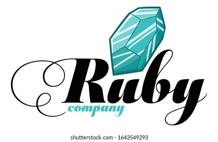 Cute Funny Logo Green Ruby Store Stock Vector (Royalty Free) 1643549293 ...