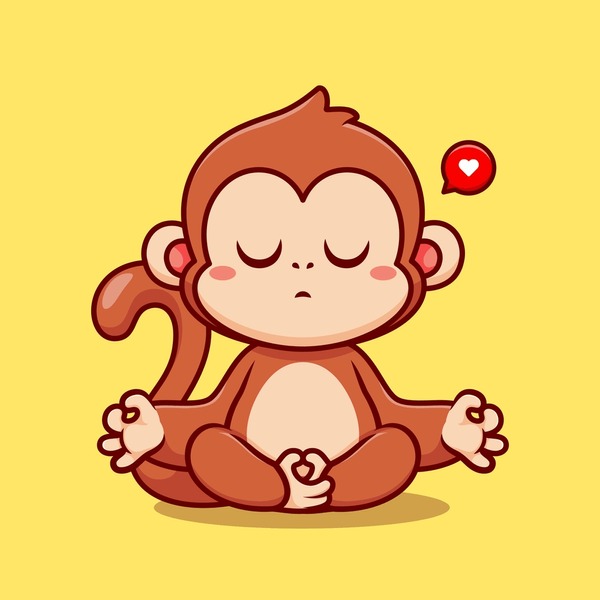 Premium Vector, Baby monkey