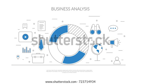 Data Analysis Vector Illustration Line Art Stock Vector (Royalty Free ...
