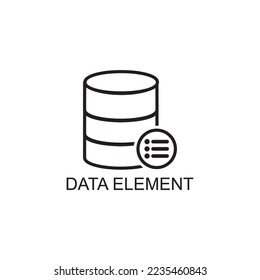 Data Element Icon Technology Icon Stock Vector (Royalty Free ...