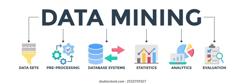 Data Mining Banner Web Icon Business Stock Vector (Royalty Free ...