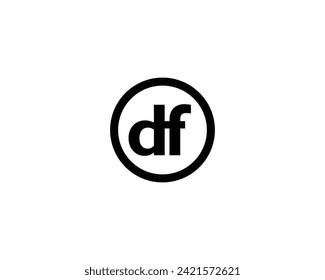 Df Logo Design Vector Template Stock Vector (Royalty Free) 2421572621 ...