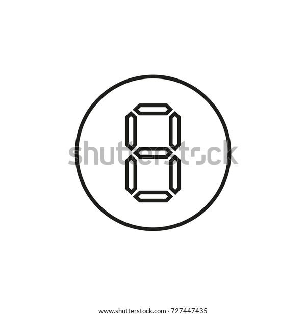 Digital Number Icon Vector Illustration Stock Vector (Royalty Free ...