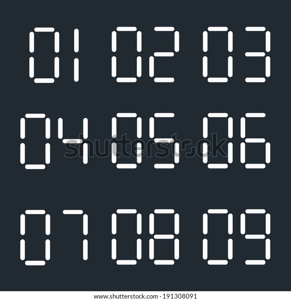 Digital Number Vector Cartoon Business: vector de stock (libre de ...